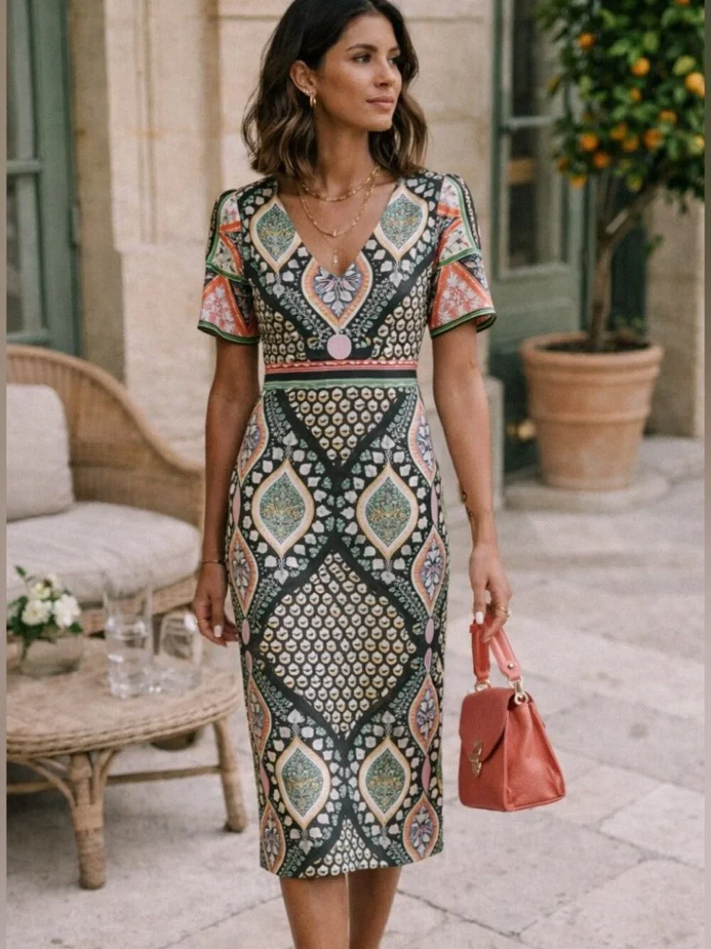Sezane Talma Artemis Midi Sheath Dress -NWT - Picture 1 of 9